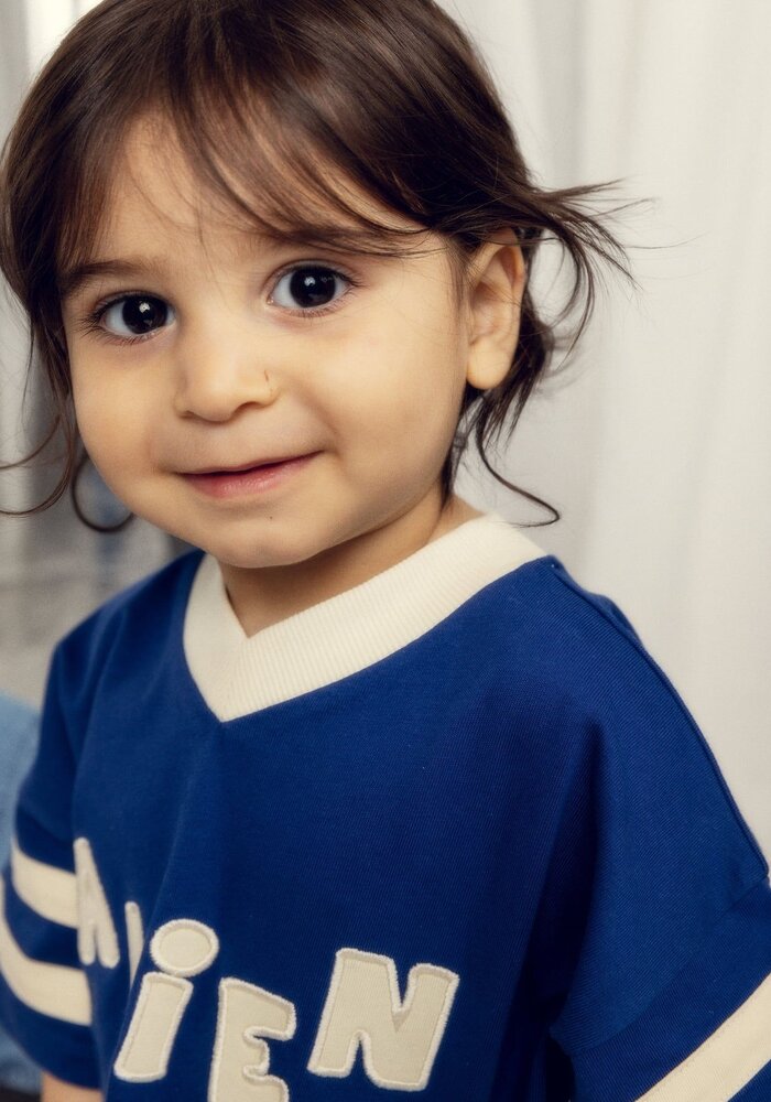 Mini Rodini Alien application ss tee Blue