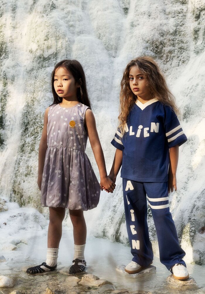 Mini Rodini Alien application ss tee Blue