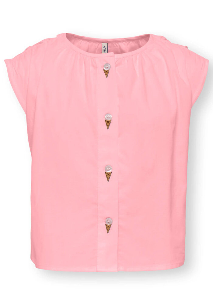 Only Kids KMGLINA MY SL SHIRT WVN Tickled Pink Icecream/Tickled Pink