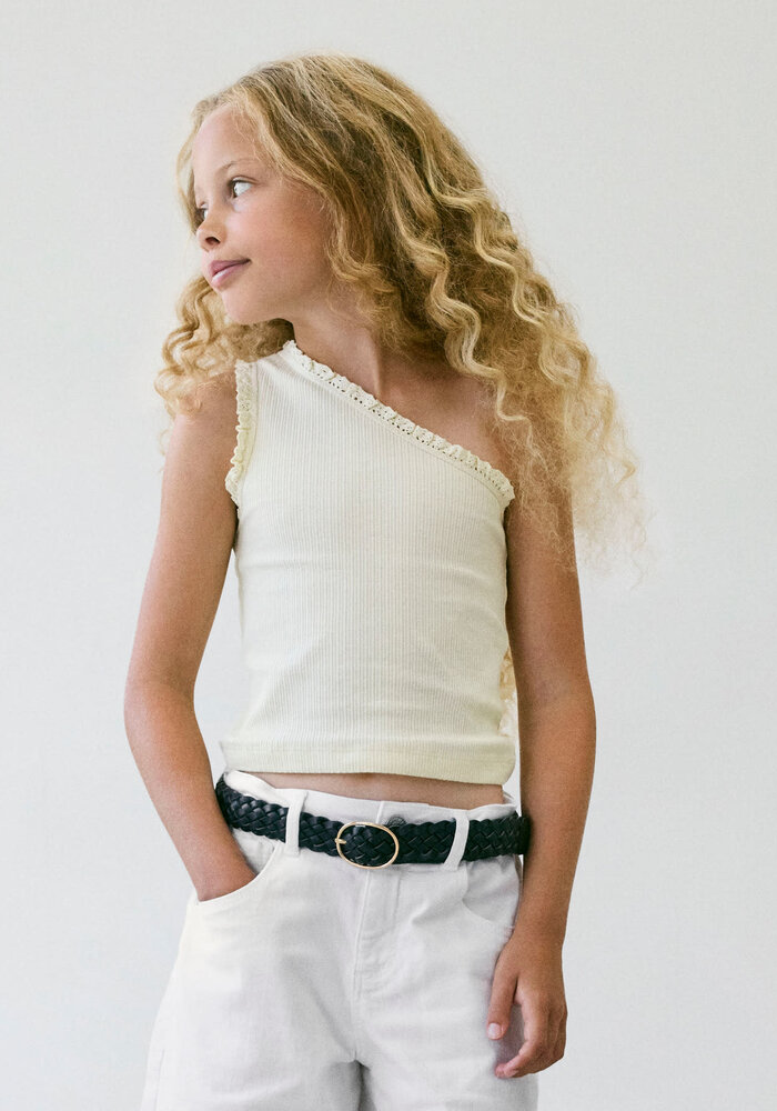 name it NKFJABINA ONESHOULDER SHORT TOP Pear Sorbet