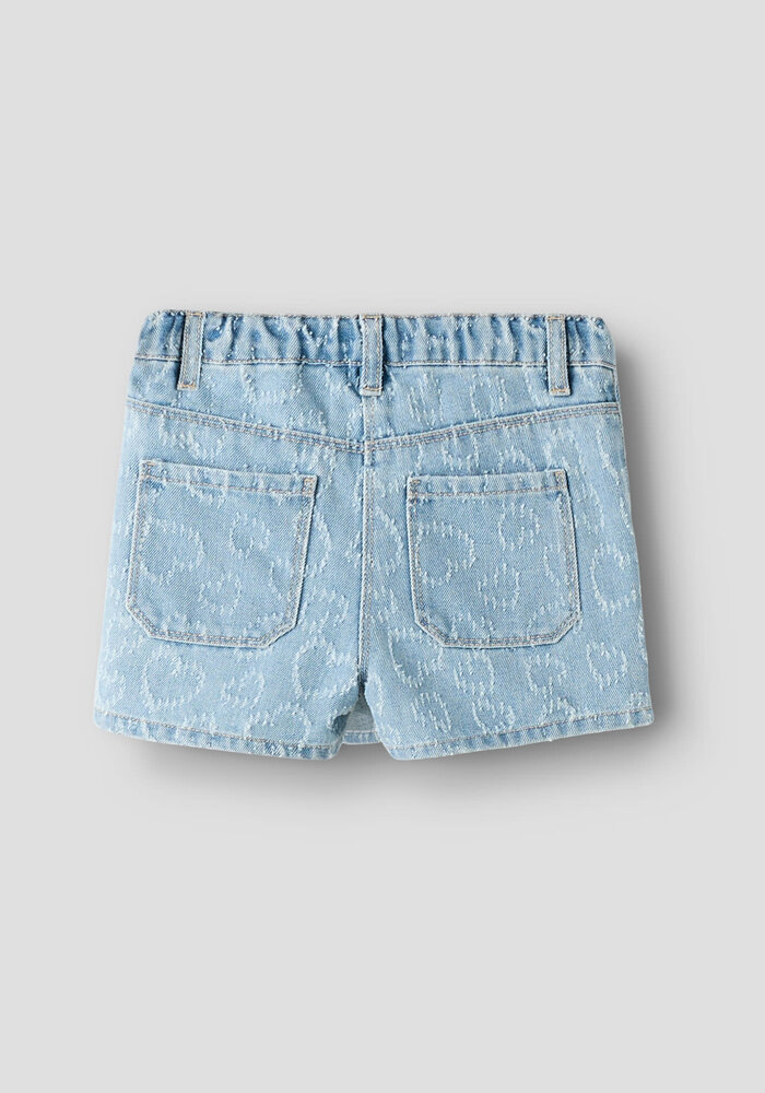 name it NMFHOPE DNM HEART SKORT 2015-DS H Light Blue Denim DESTROY HEARTS