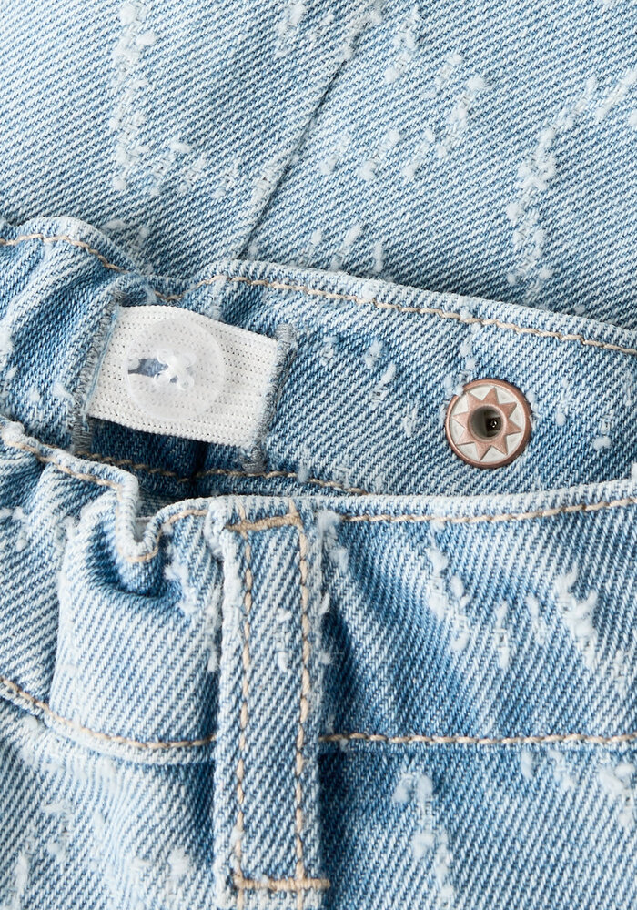 name it NMFHOPE DNM HEART SKORT 2015-DS H Light Blue Denim DESTROY HEARTS