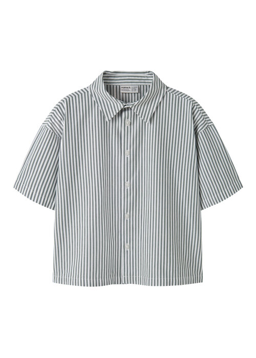 Name it name it NKMHERNI SS OVERSHIRT Garden Topiary EMBR. URBAN RED