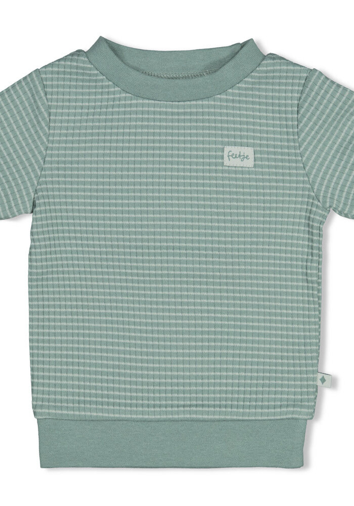 Feetje Shortama wafel - Summer Special Zeegroen