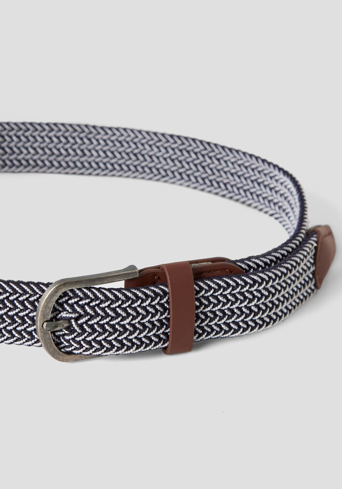 name it NKMSIECE BELT Navy Blazer WHITE STRUCTURE