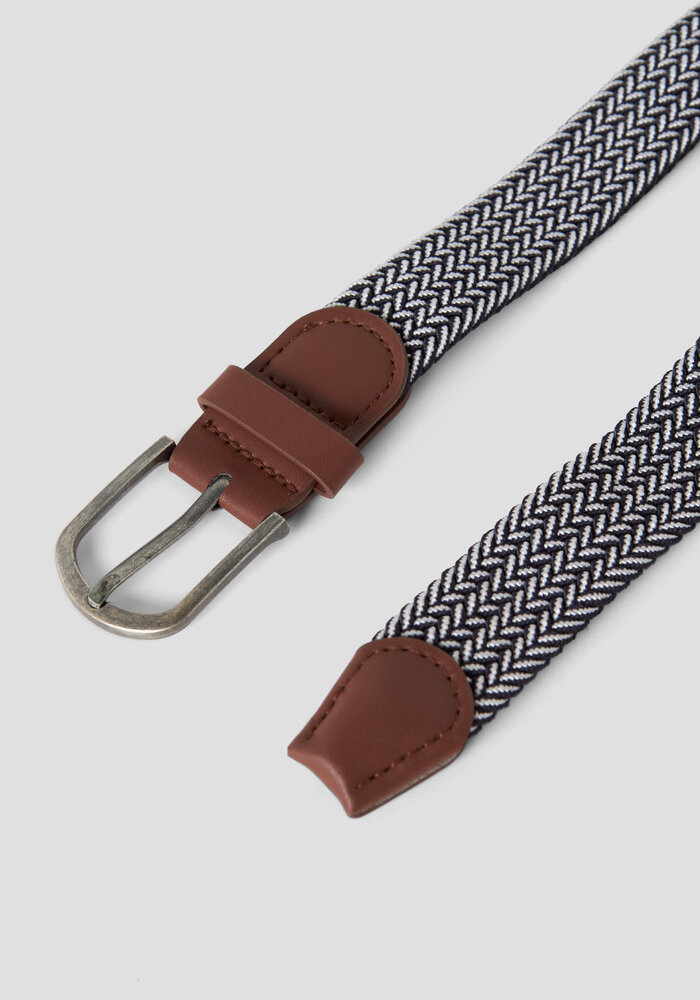 name it NKMSIECE BELT Navy Blazer WHITE STRUCTURE