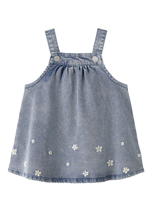 Name it name it NBFFLORA DNM EMB DRESS 2017-YB H Light Blue Denim EMB