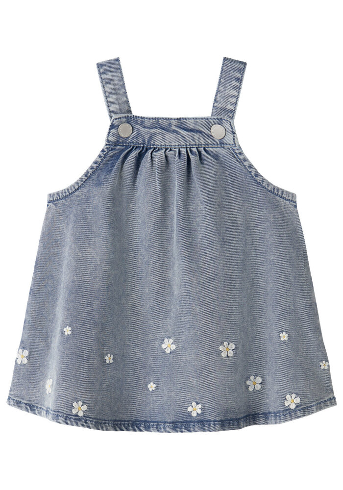 name it NBFFLORA DNM EMB DRESS 2017-YB H Light Blue Denim EMB