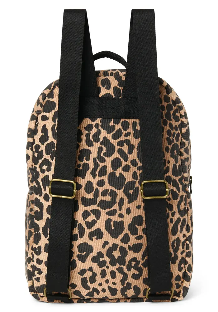 Studio Noos Brown Leopard Cotton Midi Backpack