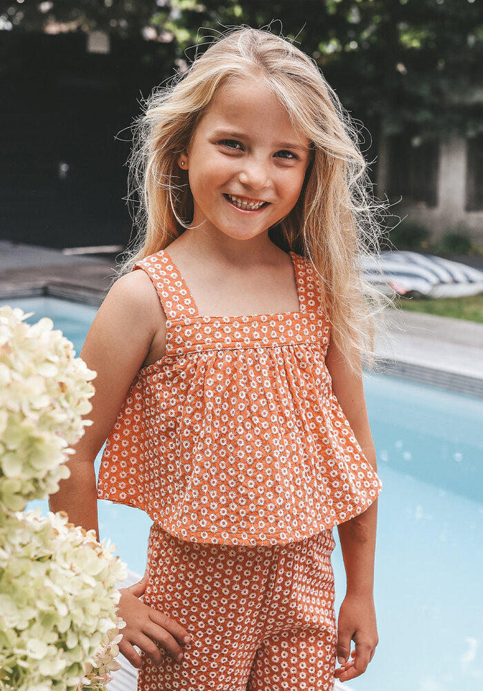 Your Wishes Broderie | Summer Top Coral