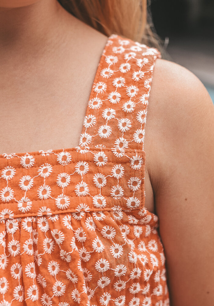 Your Wishes Broderie | Summer Top Coral