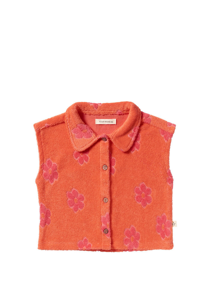 Your Wishes Flower Terry | Summer Vest Coral