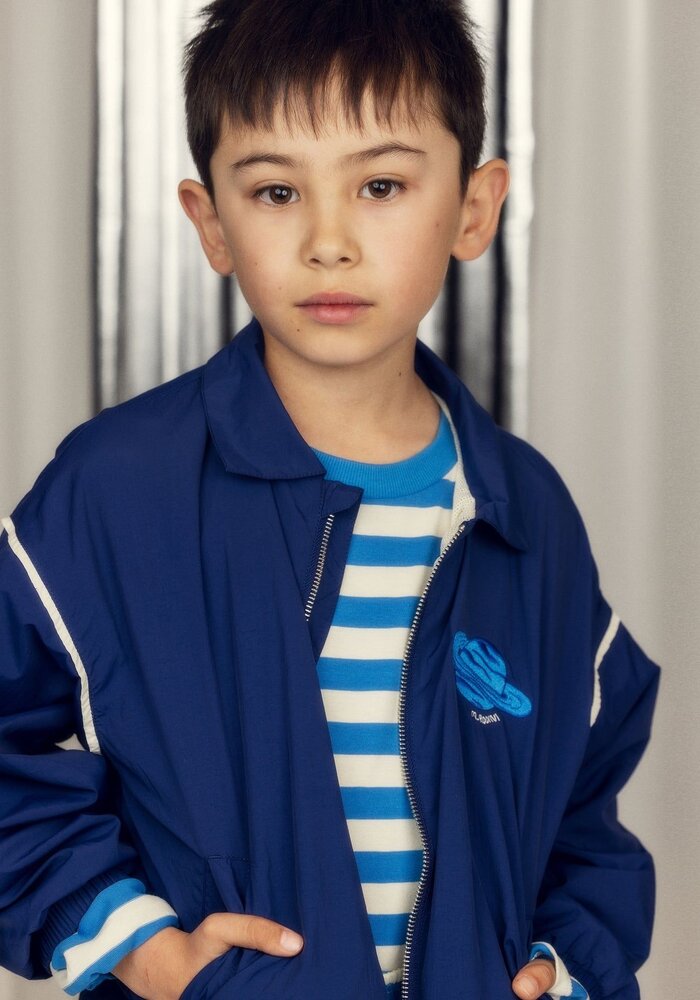 Mini Rodini Planet emb nylon jacket Blue