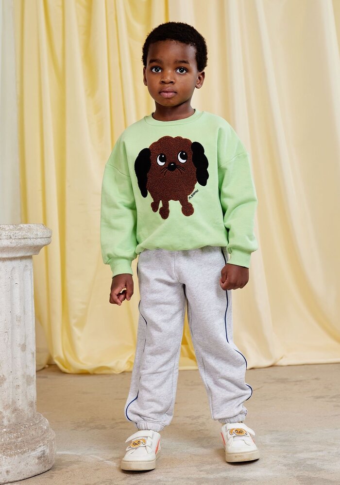 Mini Rodini Doggie chenille sweatshirt Green