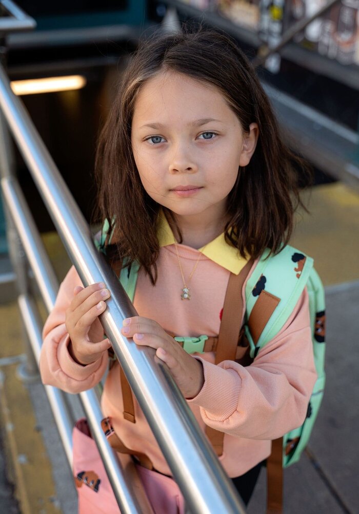 Mini Rodini Heart emb collar sweatshirt Pink