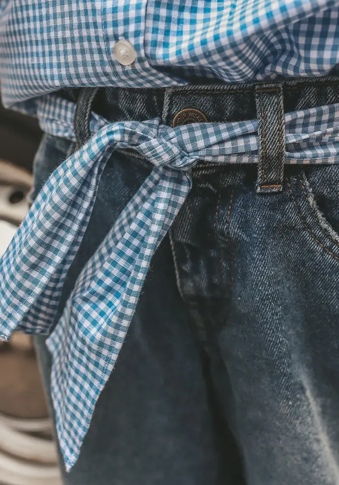 Your Wishes Vichy Blue | Scarf Belt Allure