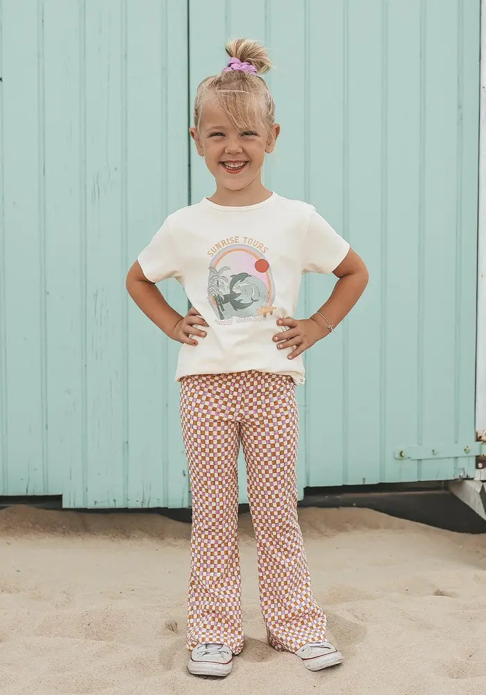 Your Wishes Mini Check | Flared Legging Multicolor