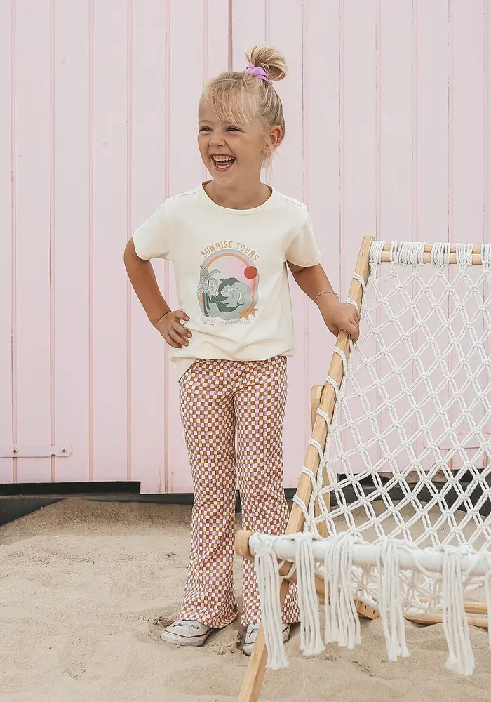 Your Wishes Mini Check | Flared Legging Multicolor