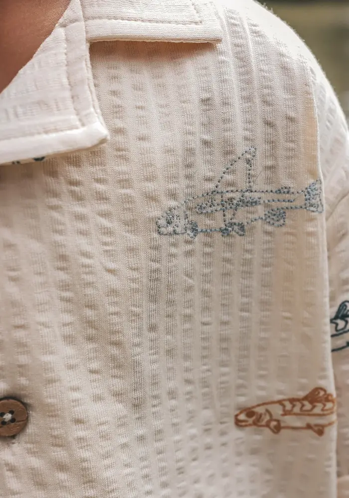 Your Wishes Shark Fish | Loose Shirt White Swan