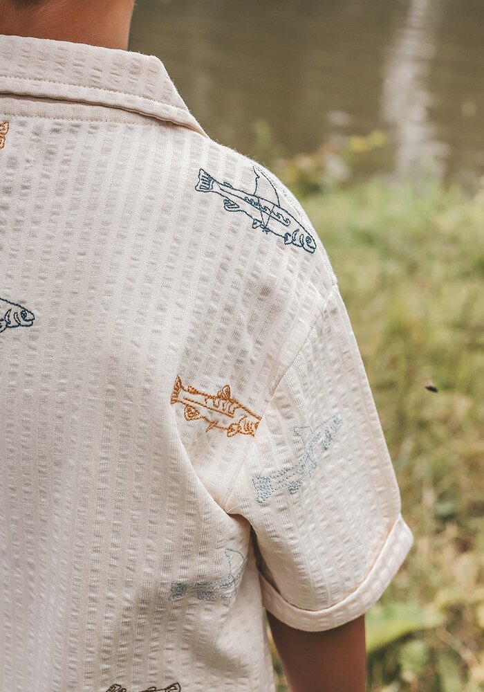 Your Wishes Shark Fish | Loose Shirt White Swan