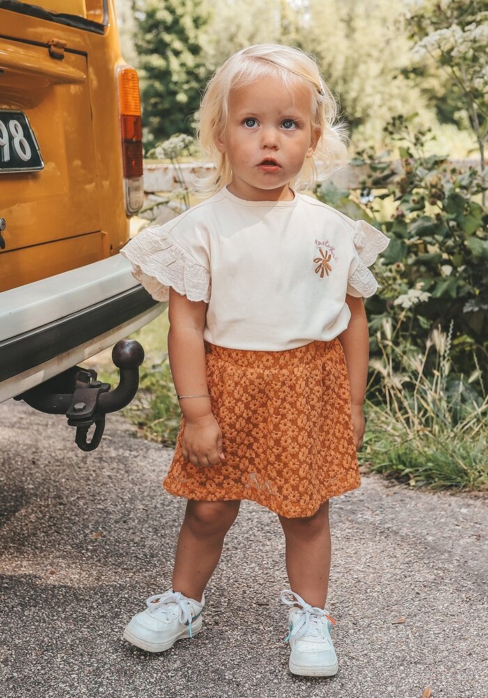 Your Wishes Embroidered Tule | Skirt Gold Earth