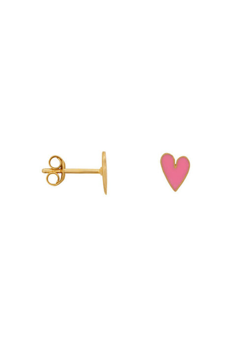 Bibi Camille Bibi Camille Medium Heart Stud Earring Light Pink