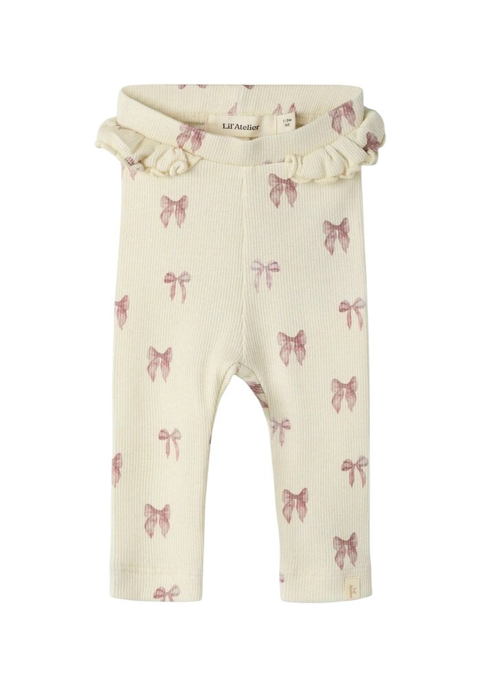Lil' Atelier NBFGAVO EFI SLIM LEGGING LIL NOOS Turtledove/BOW