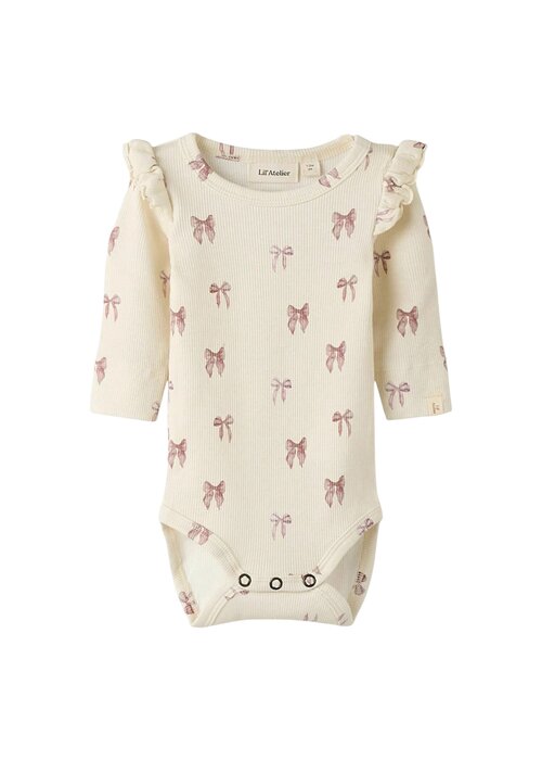 Lil' Atelier Atelier NBFGAVO EKO LS SLIM BODY LIL NOOS Turtledove/BOW