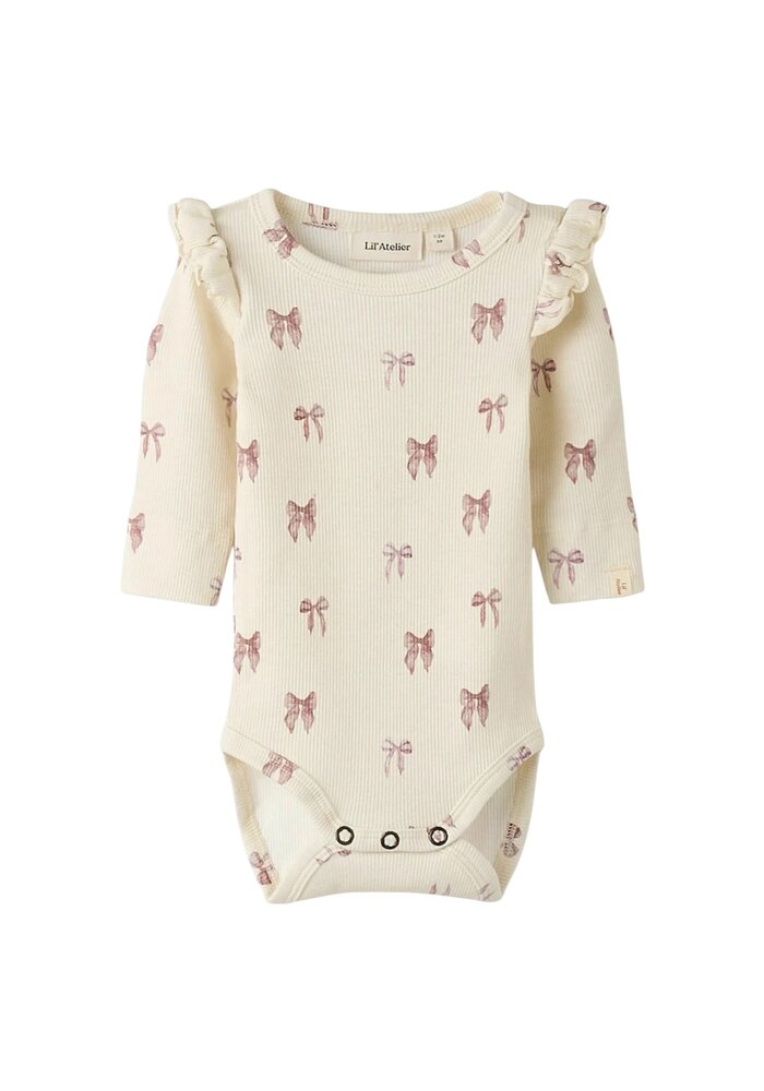 Atelier NBFGAVO EKO LS SLIM BODY LIL NOOS Turtledove/BOW