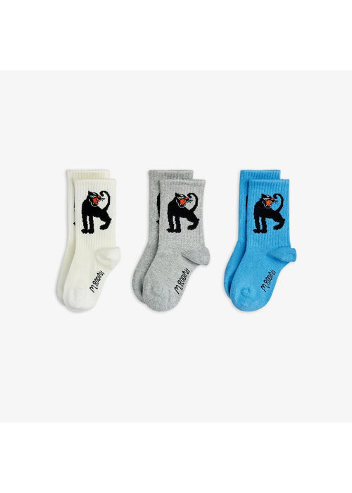 Mini Rodini Mini Rodini Panther 3-pack socks Multi