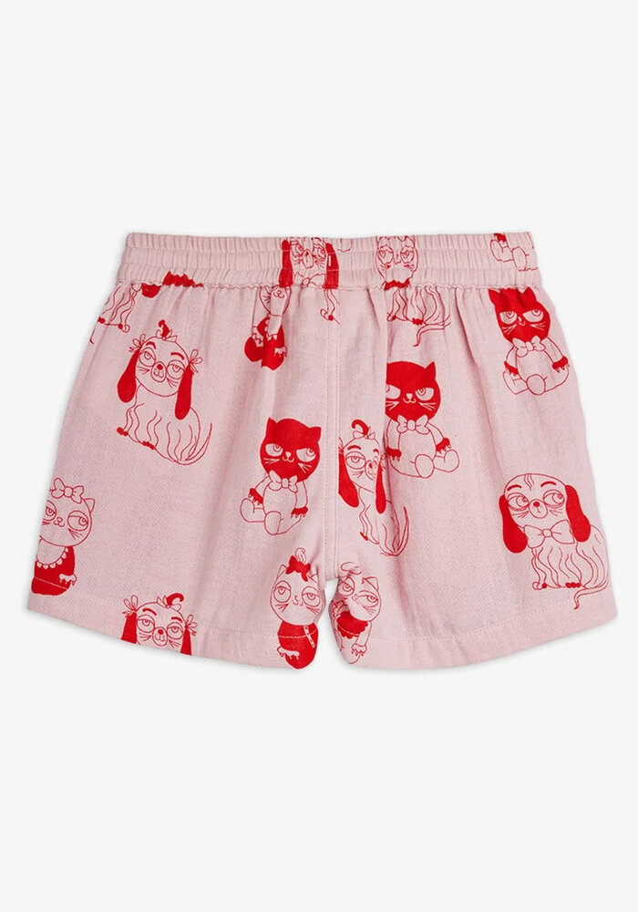Mini Rodini Minibabies aop woven shorts Pink