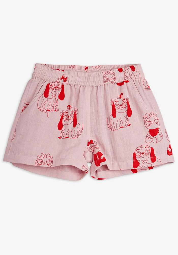 Mini Rodini Minibabies aop woven shorts Pink