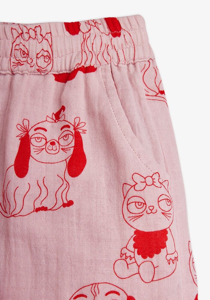 Mini Rodini Minibabies aop woven shorts Pink