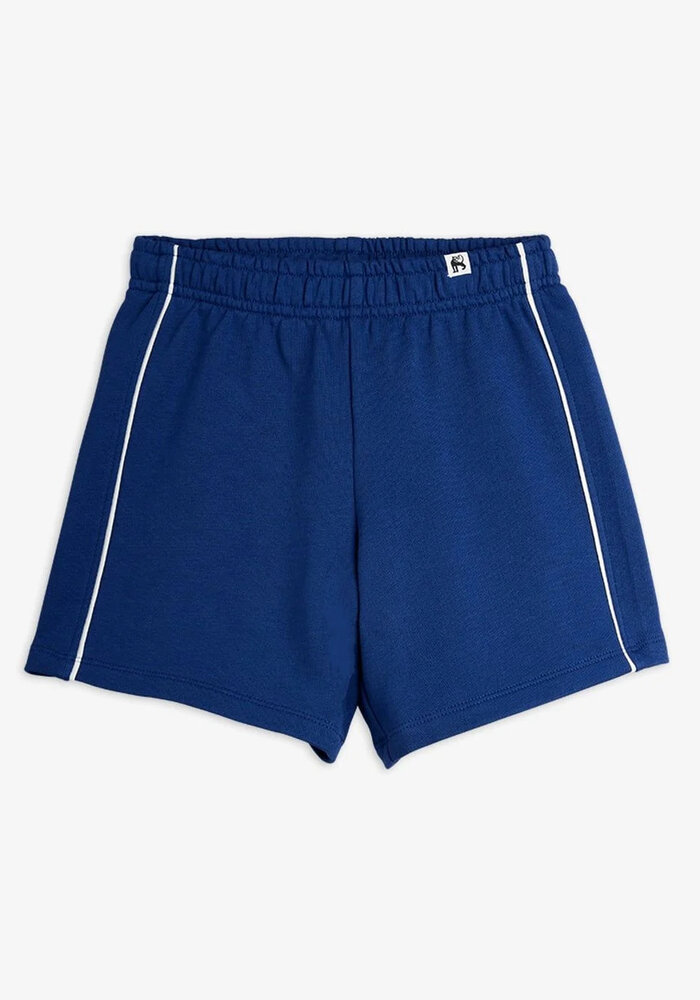 Mini Rodini Plain piping sweatshorts Blue