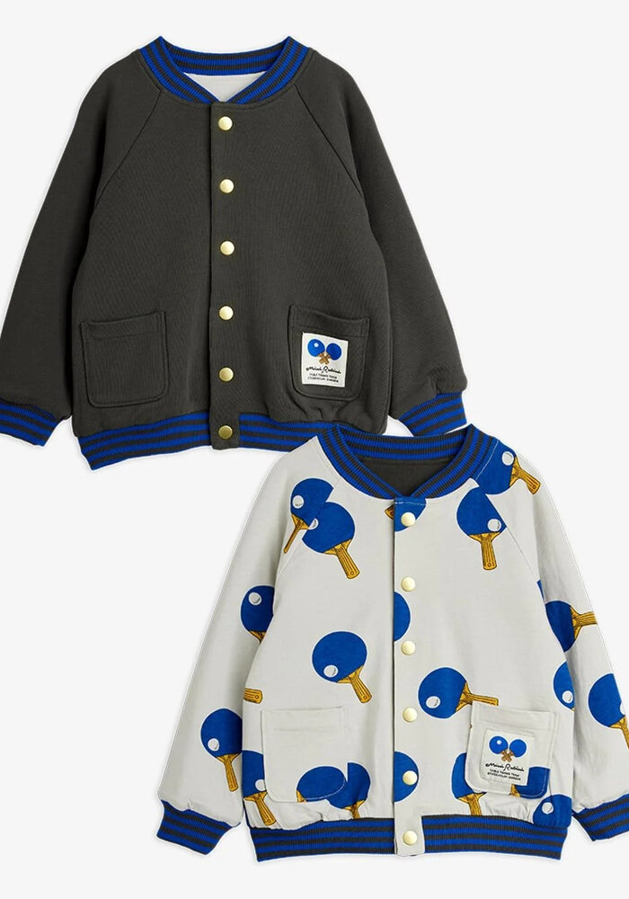 Mini Rodini Table tennis reversible baseball cardigan Multi