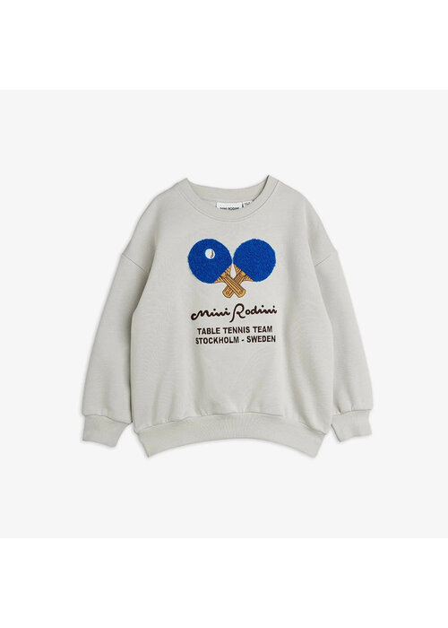 Mini Rodini Mini Rodini Table tennis chenille sweatshirt Grey