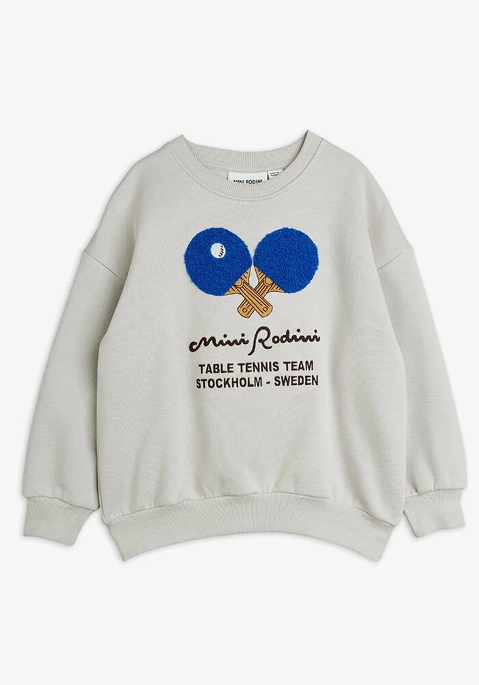 Mini Rodini Table tennis chenille sweatshirt Grey