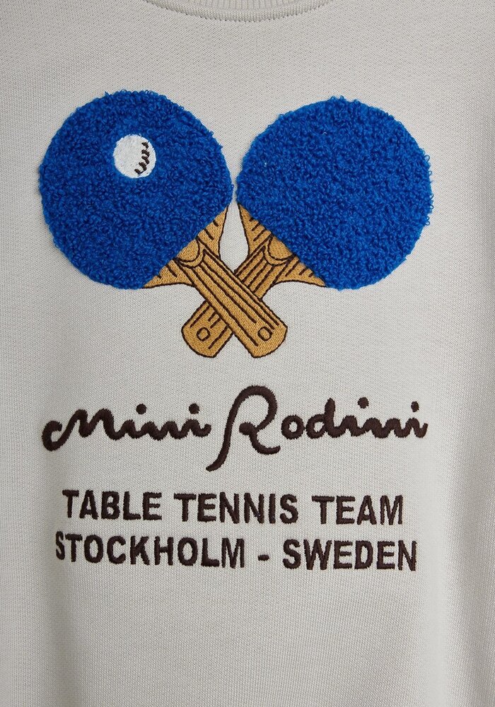 Mini Rodini Table tennis chenille sweatshirt Grey