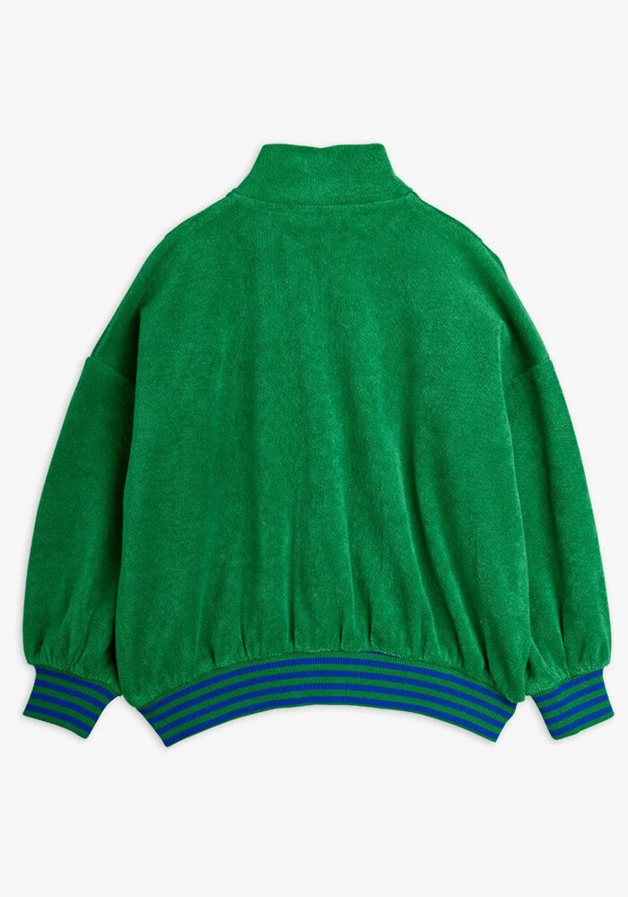 Mini Rodini Table tennis patch terry cardigan Green