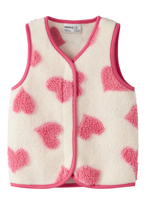 Name it Name It NMFLARA TEDDY VEST Antique White