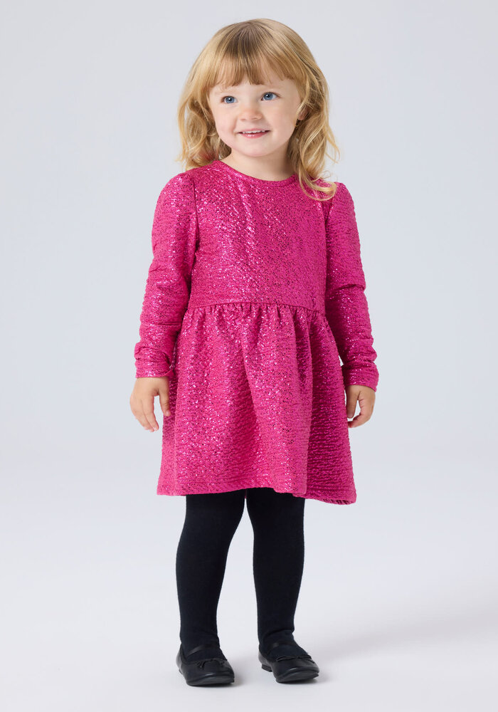 Name It NMFRISINE LS DRESS PB Pink Yarrow