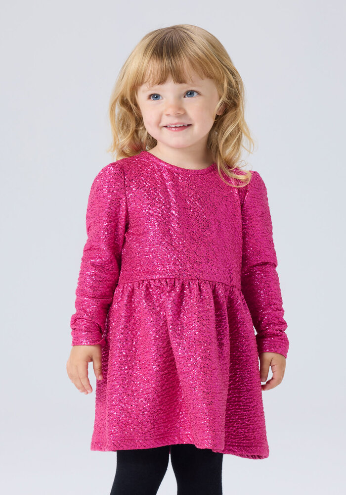 Name It NMFRISINE LS DRESS PB Pink Yarrow