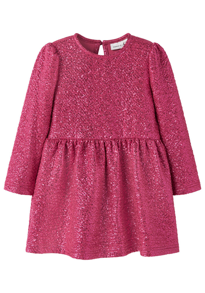 Name It NMFRISINE LS DRESS PB Pink Yarrow