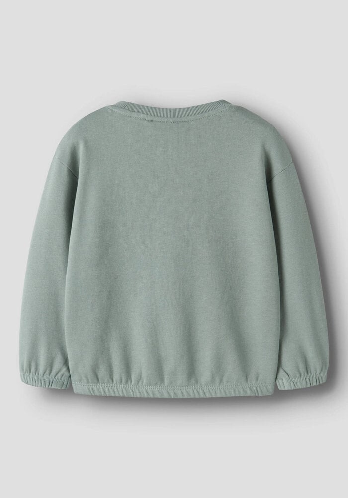 Name It NMFVILUBA LS NREG SWEAT UNB Green Milieu Glitter Rainbow