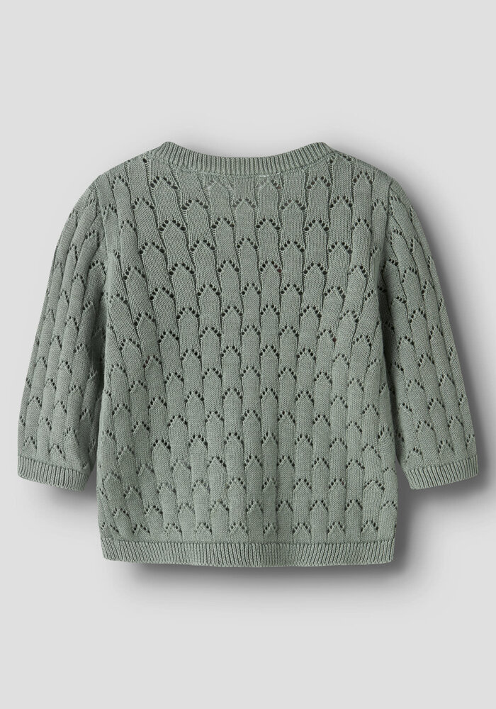 Name It NBFLUNNA LS KNIT CARD Green Milieu