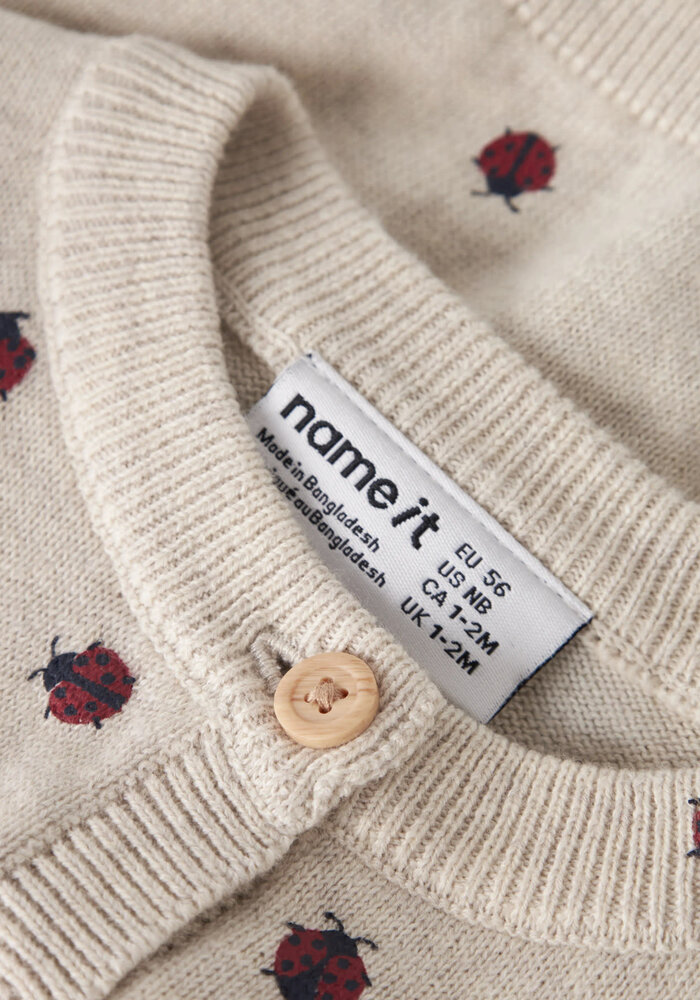 Name It NBFKIKKI LS KNIT CARD BOX Peyote Melange