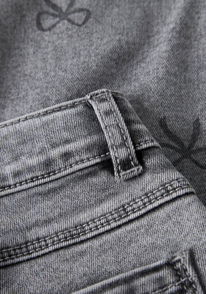 Name It NMFBELLA MOM SHAPED JEANS 3555-ON NOOS Light Grey Denim BOW
