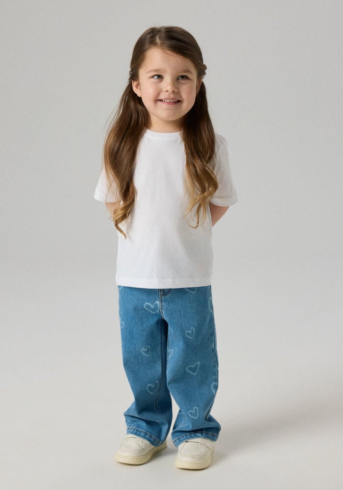 Name It NMFROSE WIDE AOP JEANS 4044-ON NOOS Medium Blue Denim HEART