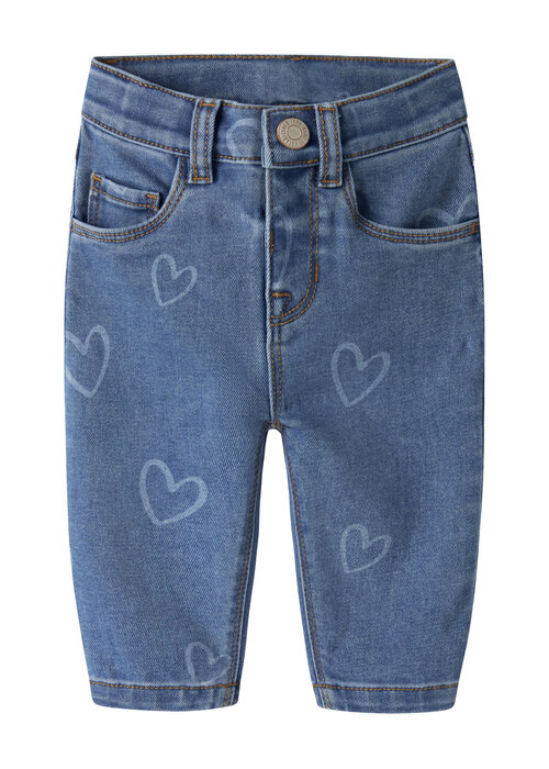 Name it Name It NBFROSE MOM AOP JEANS 4044-ON NOOS Medium Blue Denim HEART
