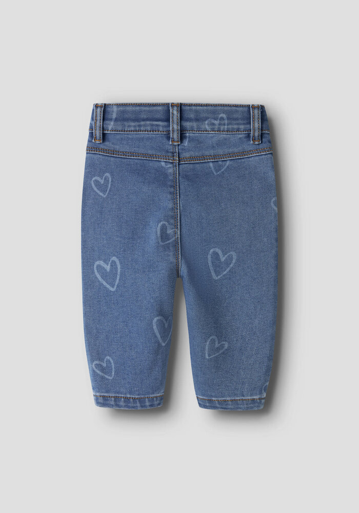 Name It NBFROSE MOM AOP JEANS 4044-ON NOOS Medium Blue Denim HEART